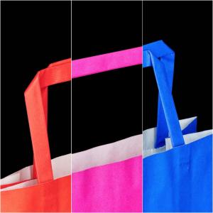 Coloured Paper Bags with Flat Handles